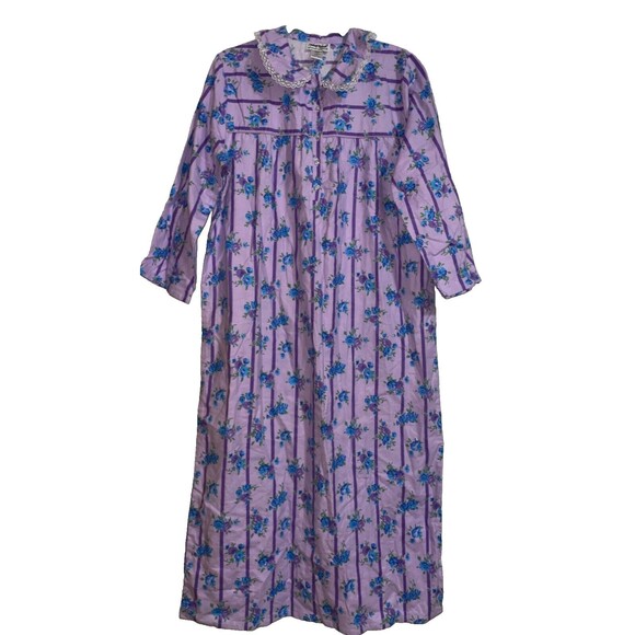 Anthony Richards Vintage NWOT Flannel Nightgown size MP Romantic Retro Cotton - Picture 1 of 5